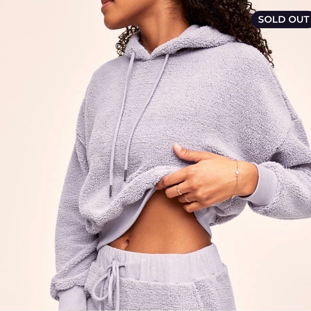 Adore Me Sherpa Lilac Hoodie
